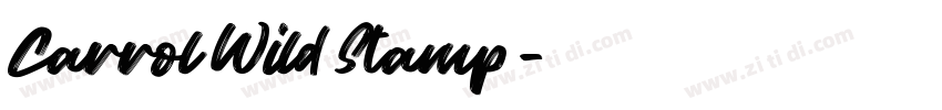 Carrol Wild Stamp字体转换